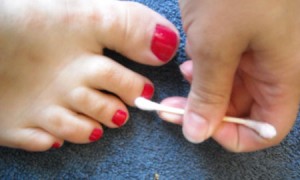 remove excess nail polish
