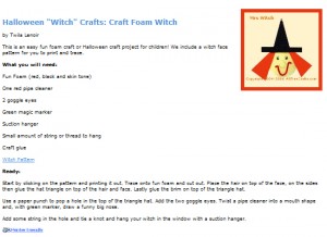 specific craft instructions