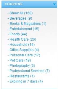 Coupon.com categories