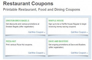 restaurant coupons