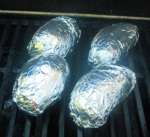 potatoes on grill