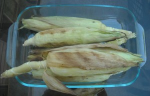 grilled corn ready to serve