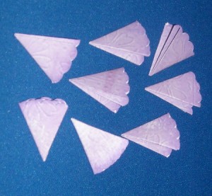 folded paper petals