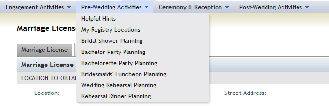 select the events