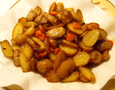 Pan-Fried New Potatoes and Carrots