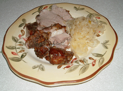 Pork Roast and Sauerkraut