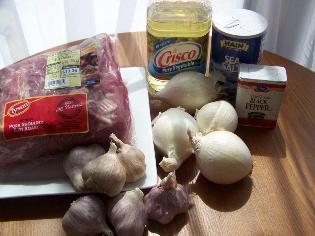 Ingredients for Pulled Pork