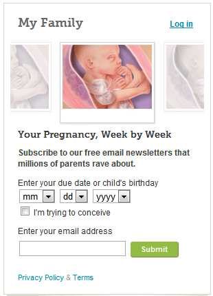 babycenter newsletter by birth date