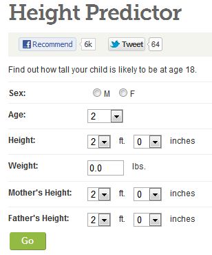 babycenter height predictor