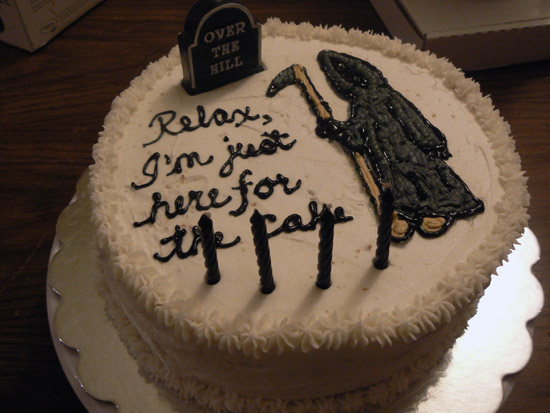 Grim Reaper 40th Birthday Cake