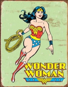 Fun Gift - Metal Sign with Wonder Woman
