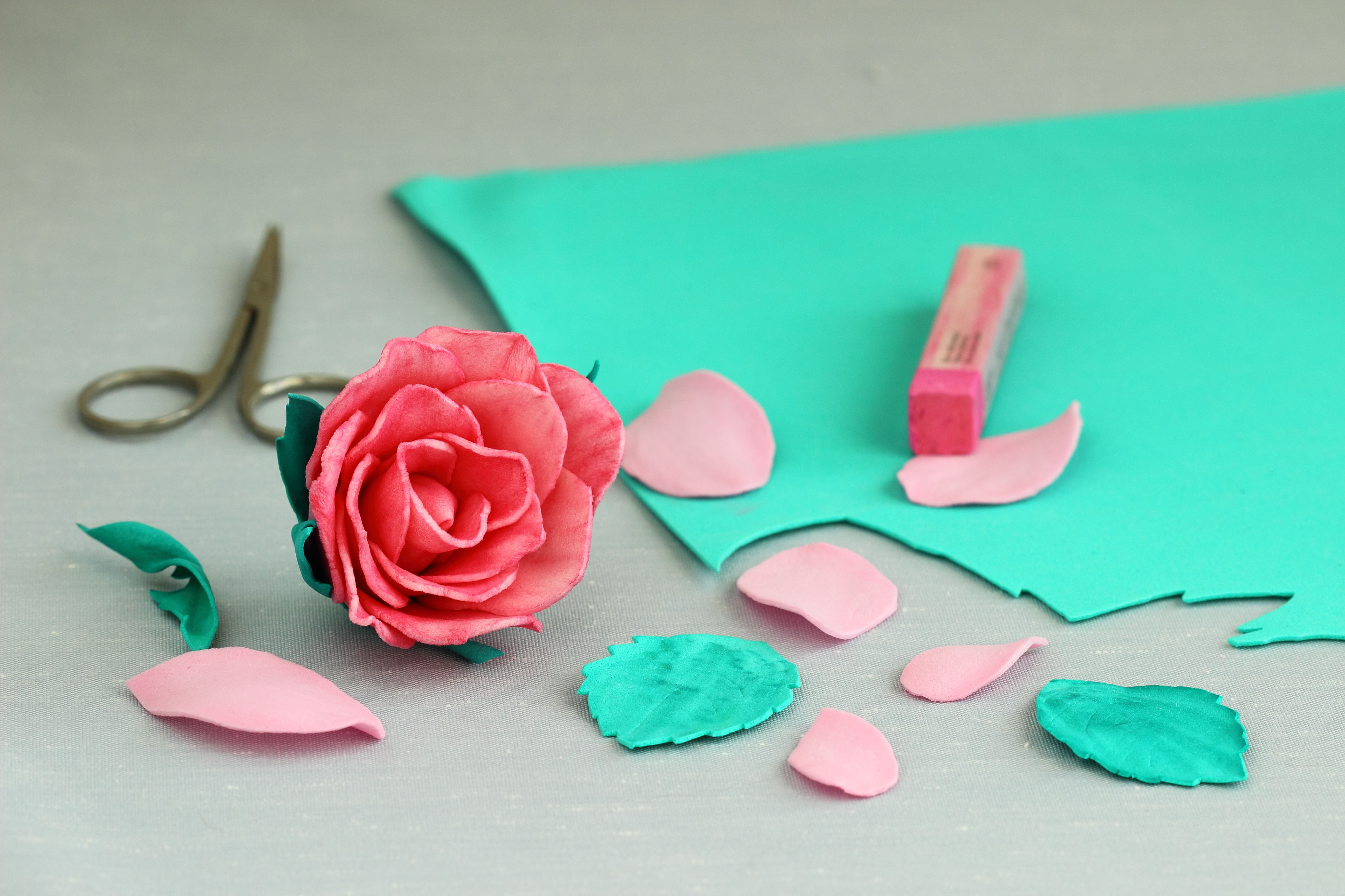Valentine’s Day Foam Roses Craft